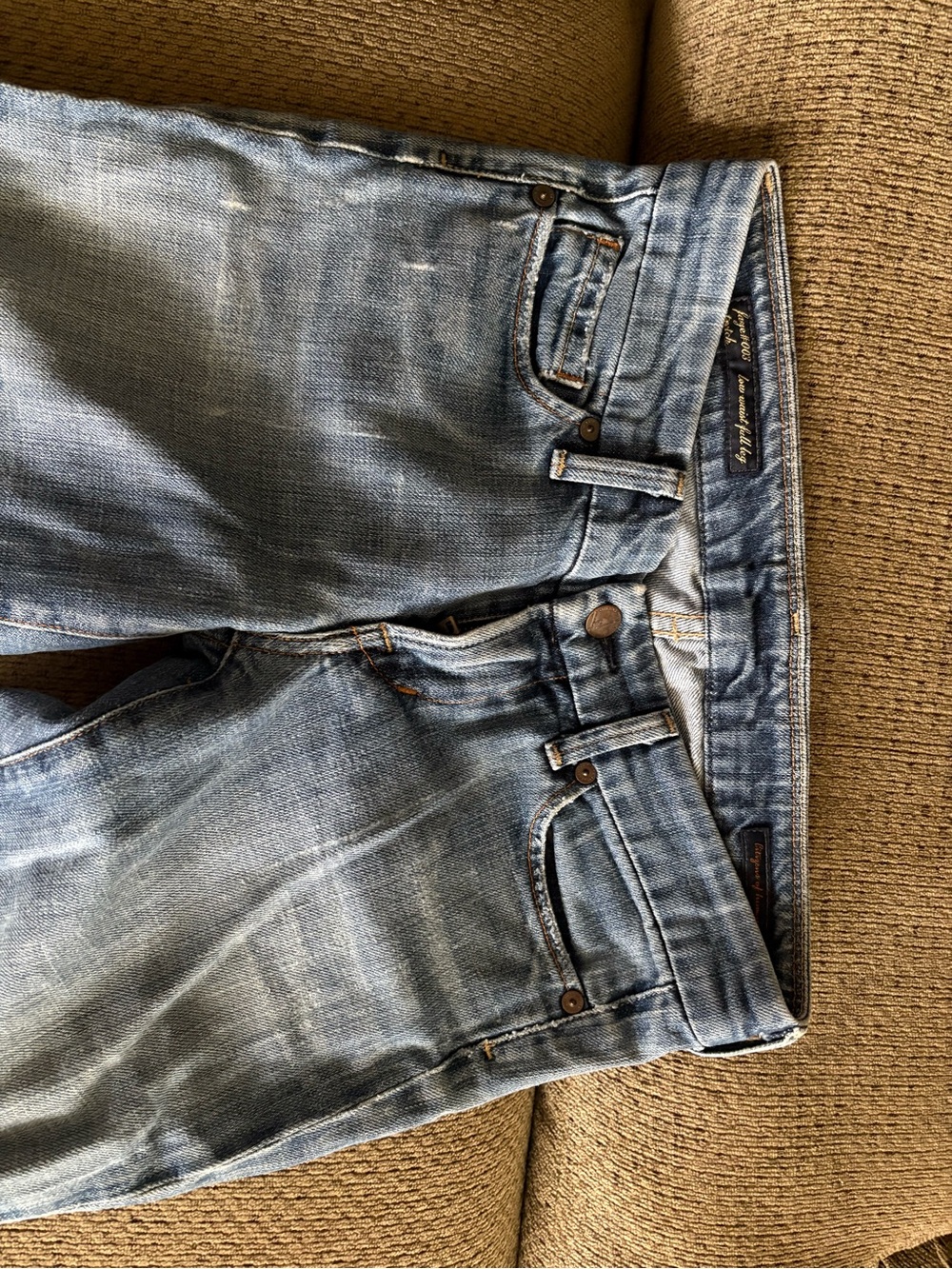 Citizen Wide-Leg Flare Jeans in Light and Dark Blue Ombre - Picture 2 of 7